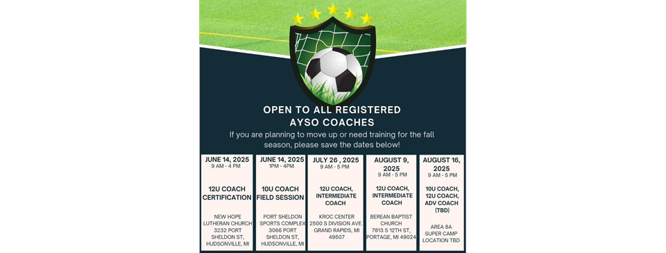 Summer Coach Trainings!
